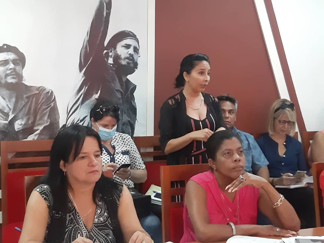 Intervención Vanexa Ramírez Sanz funcionaria de la FMC Provincial.Foto: Zahily Garcés Sosa