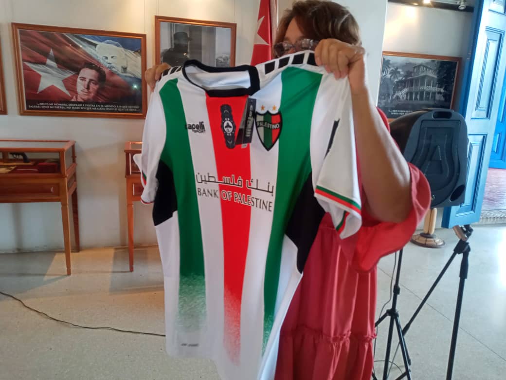 camiseta los palestinos futbol chile f jcdt